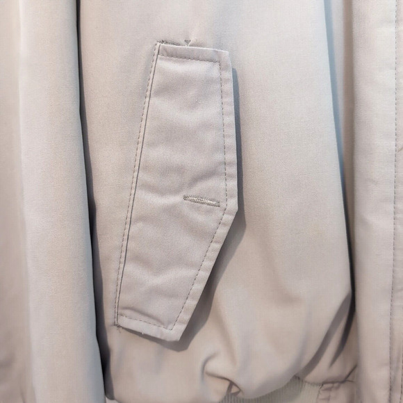 VTG WC Outerwear Jacket Mens Size XL Solid Gray Red Plaid Flannel Lined FLAWS - Picture 14 of 16